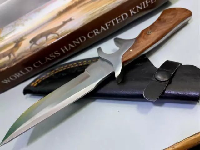 Beautiful Custom Hand Made Premium D2 Steel Hunting Bowie Knife Handle Rose