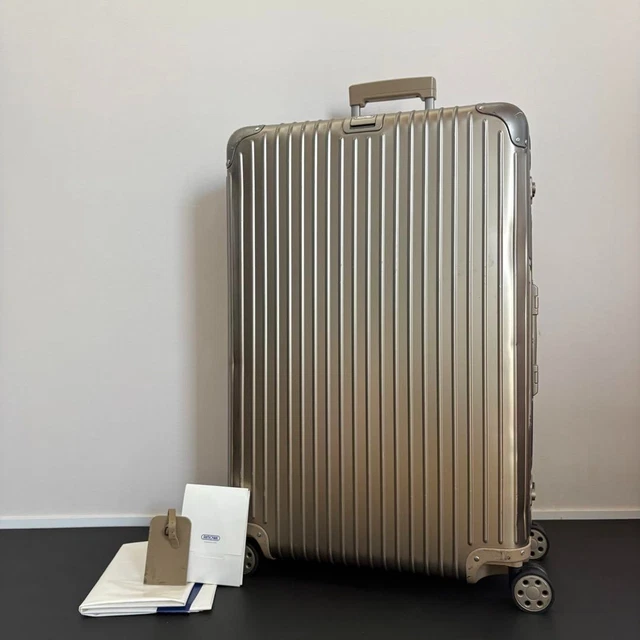 RIMOWA TOPAS 98L 4輪 RIMOWA Topas 98L 4-Wheel TSA Lock Titanium Gold XL Aluminum