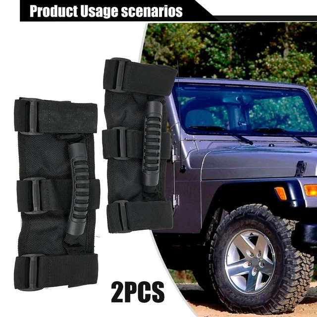 NEW AND IMPROVED Roll Bar Grab Handles for Jeep Wrangler YJ TJ JK JL
