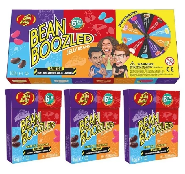 Jelly Belly Bean Boozled 6th Edition 100g With Spinner Set & 3 Packs 45g Refill