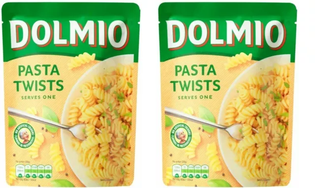 DOLMIO Pasta Si Piega Microonde Fusili Pasta, Lotto Multipacco 2 X 200g