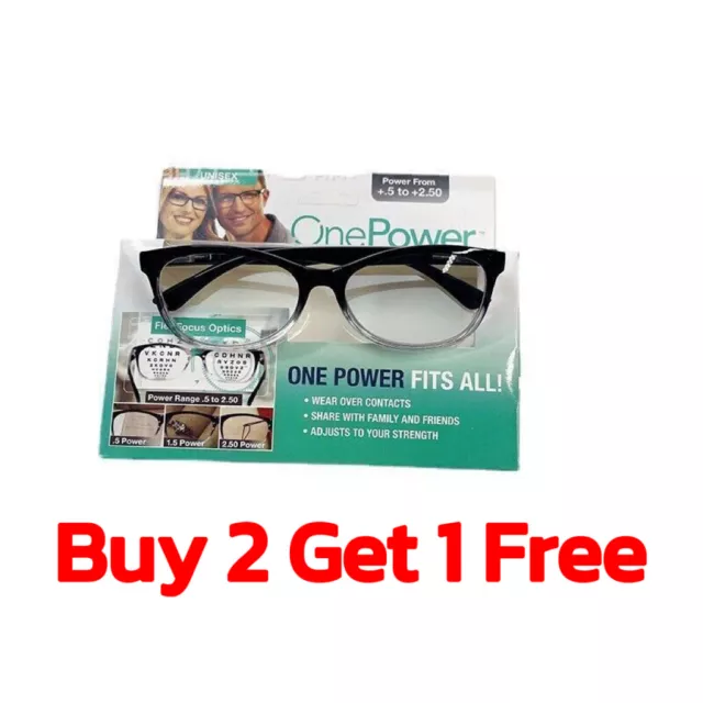 0.5-2.5 Unisex One Power Auto Focus Presbyopi Reading Glasses Readers Adjustable