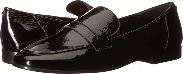 Kate Spade New York BLACK CRINKLE PATENT Women's Genevieve Loafer, US 7 M