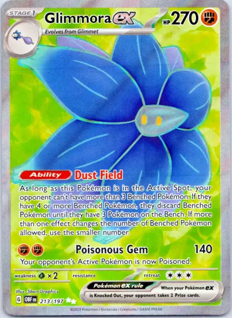 Glimmora ex - 213/197 : Obsidian Flames : Ultra Rare : Pokemon TCG : Mint Card