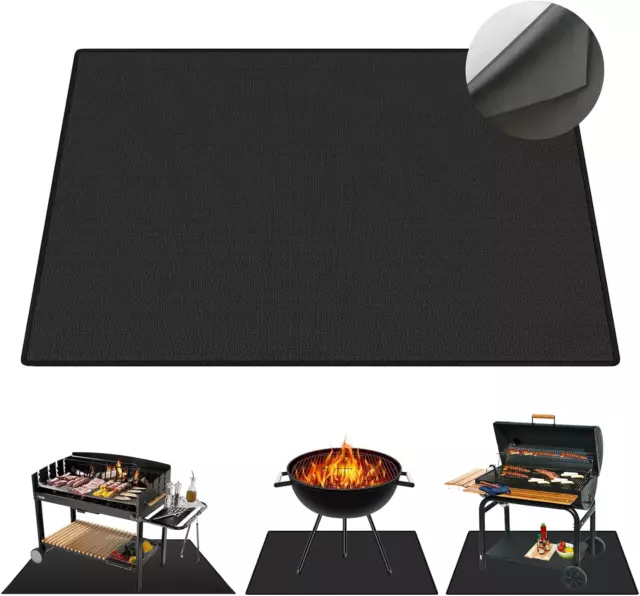 150X100Cm Grill Mat Reusable Outdoor Grill Floor Mat, Extra Large Grill Pad, Out