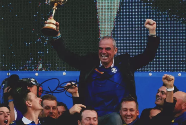 Foto golf firmata Paul McGinley 12x8" Gleneagles Ryder Cup 2014/COA