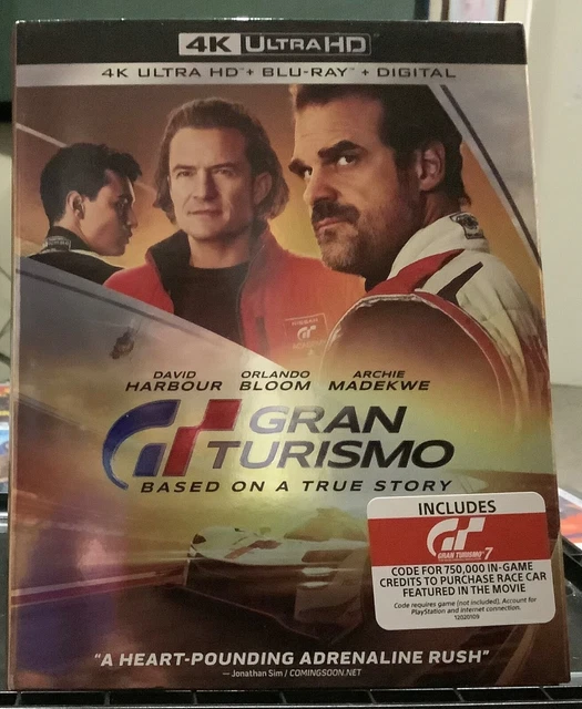 GRAN TURISMO 4K Blu-ray (THE MOVIE, NOT THE GAME!!), w/Digital Code