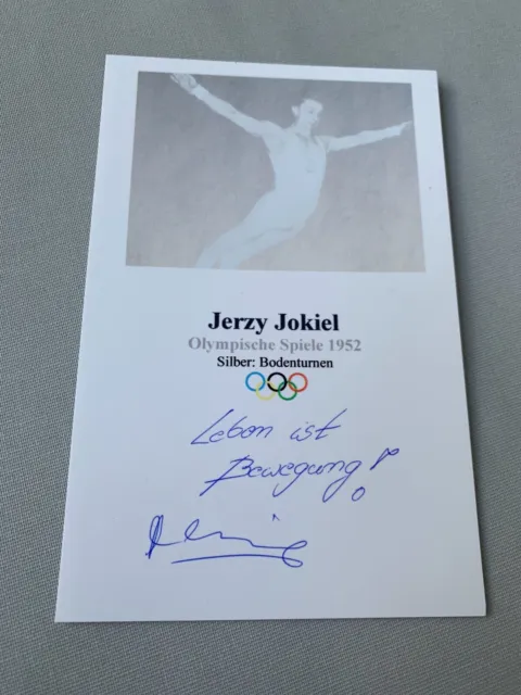 JERZY JOKIEL  Olympiasilber 1952 Turnen signed Foto 9x14 Autogramm