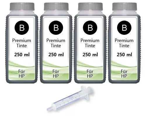 1000ml Nachfüll Tinte für HP 337+343 5940 6940 6315 H470 C4180 D5160 C9364EE