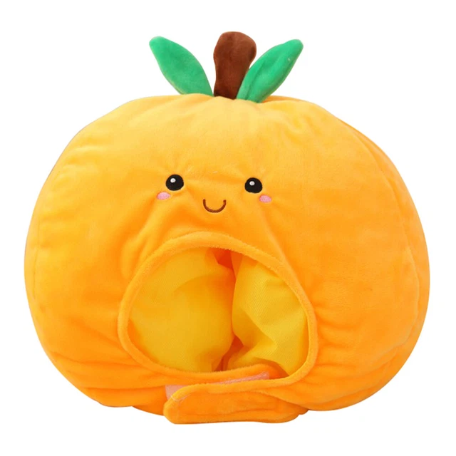 Peluche Pp Algodón Naranja Capucha Sombrero Peluche Relleno Sombrero de Peluche