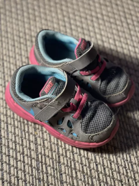 Kids Fusion Run 2 (TDV) Blue/Pink Toddler Boy's Shoes - Size 9C