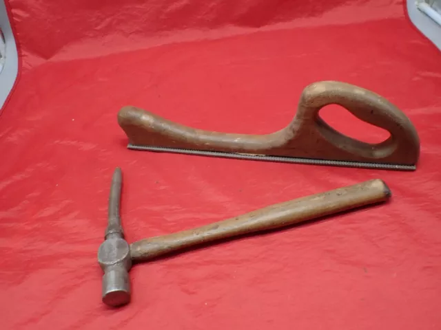 Vintage Auto Body File & HOMEMADE Hammer