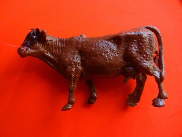 Decorazione natalizia statua presepe ""Mucca marrone scuro