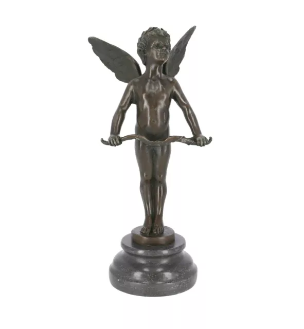 Statuina Bronzo Cupido Statuette decorative Angelo Statuetta Cherubino Puttino