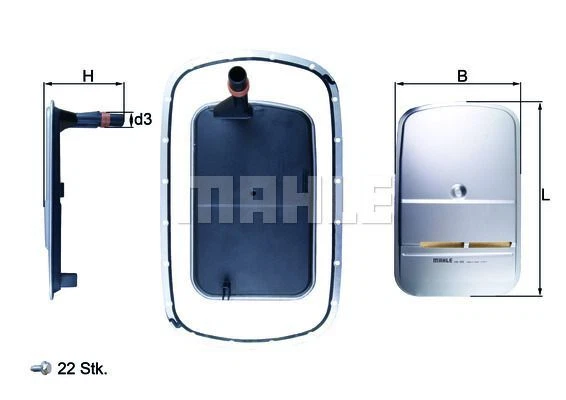 KNECHT MAHLE FILTRO OLIO CAMBIO AUTOMATICO CON GUARNIZIONE adatto per BMW 3 5X3 |