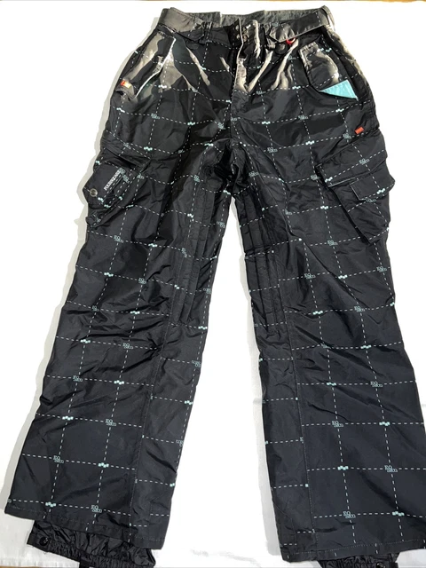 *Top* Schwarze mit blauen Muster Snowboardhose von Foursquare Gr.M