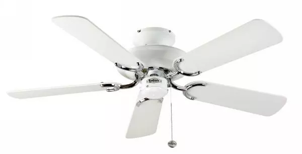 Fantasia Mayfair 42in Ceiling Fan White & Stainless Steel - White Blades 110606