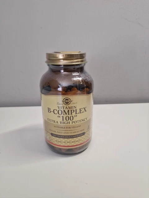 SOLGAR B-COMPLEX &100& Extra High Potency 100 Capsules 06/26 £19.99 ...