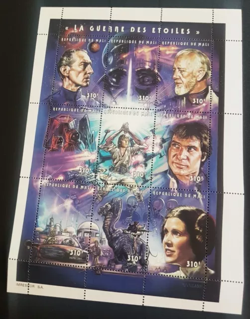 Republique du Mali Star Wars "Star Wars Movie"  310f Stamp Sheet 1997 MNH