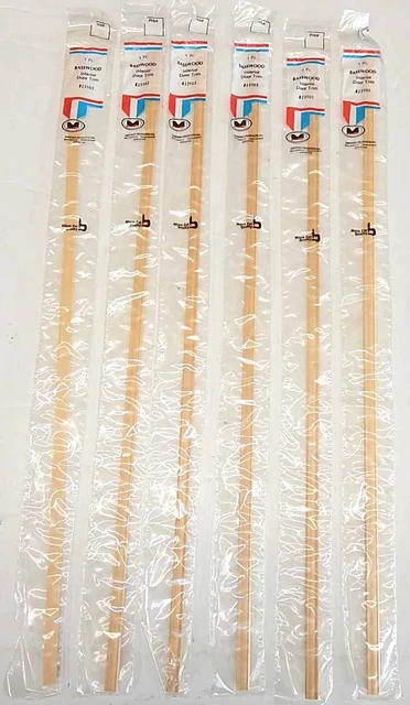 Midwest Interior Door Trim For Doll Houses Basswood 7/16" x 24" 6 Pieces - 23103