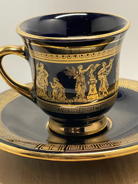 I.SPYROPOULOS ギリシャ 24K GOLD 飾り皿　灰皿 I. I.SPYROPOULOS ギリシャ 24K GOLD 飾り皿 灰皿 Spyropoulos Black