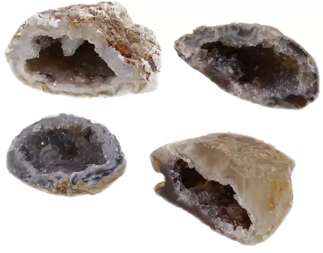 Achat-Geode Geoden-Hälfte Glücksgeode, Rohstein, kleine Achat-Druse