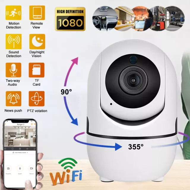 Wrieless Indoor PTZ Camera 1080P Home Security WiFi IP Smart Pet Baby Monitor