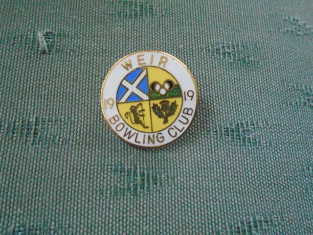 Weir Bowling Club Scotland - Enamel Bowls Pin Badge