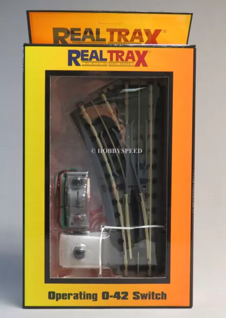 MTH REALTRAX O42 LEFT HAND SWITCH O GAUGE track turnout railroad 40-1044 NEW