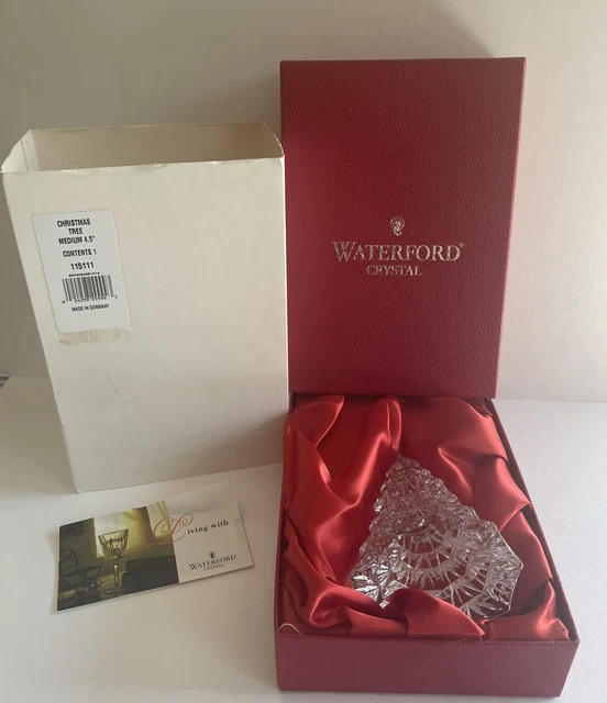 Waterford Crystal 4.5" Medium Christmas Tree Sculpture Figurine In Box
