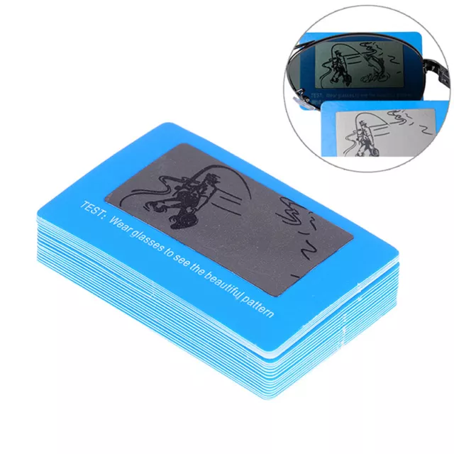 10pcs/Set Wear Glasses To Check Polarized Test Card Sunglasses Polarize'QU