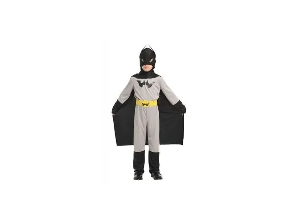 Costume Carnevale Bambino Bimbo Vestito Da Supereroe Batman Uomo Pipistrello
