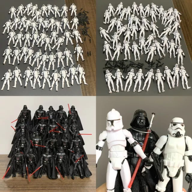 Lot Star Wars Clone Trooper Darth Vader Stormtrooper 3.75" Action Figure Toys