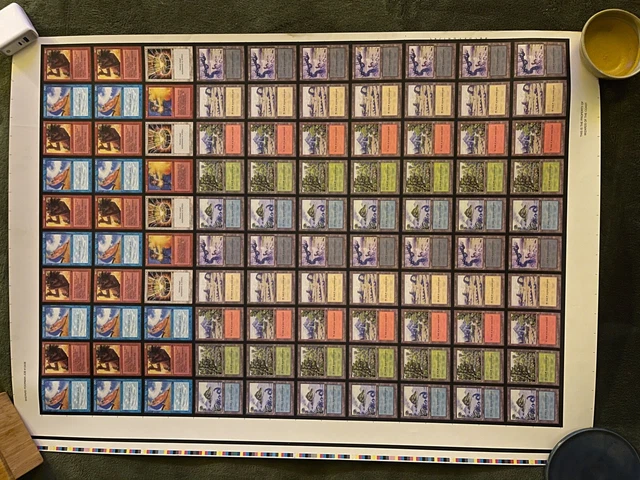 RARE 1996 MTG Arena League Promo Full Uncut 100 Card Sheet (Magic The  Gathering) $1,850.00 - PicClick