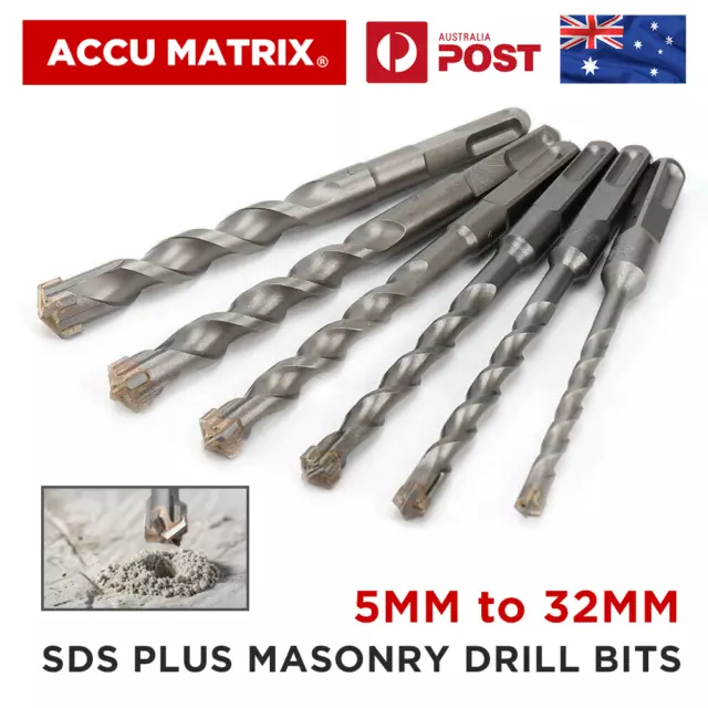 4 cutter SDS PLUS Masonry Drill Bits Cross 4mm-32mm Rotary Hammer Concrete Brick