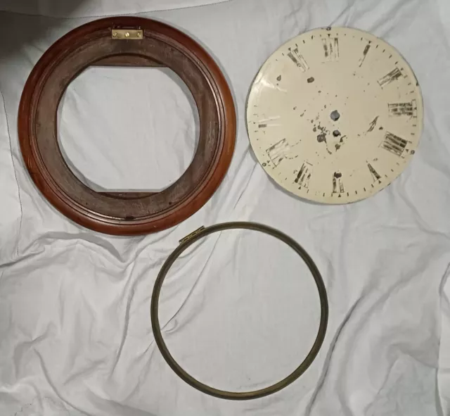 Antique 12 Inch Dial With Brass Bezel and Front For Fusee Clock?