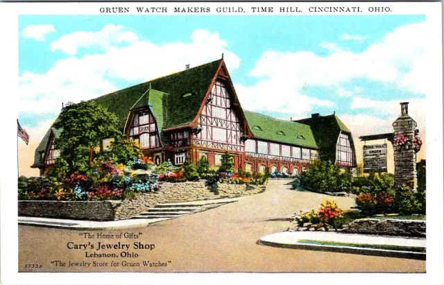 Gruen Watch Makers Guild, Time Hill, CINCINNATI, Ohio Postcard - Kraemer Art