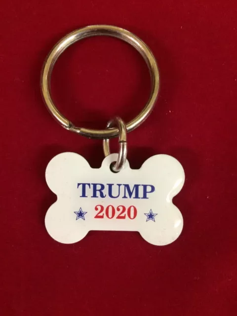 President Trump 2020 Dog Bone Anodized Aluminum Key Ring Keychain Gift