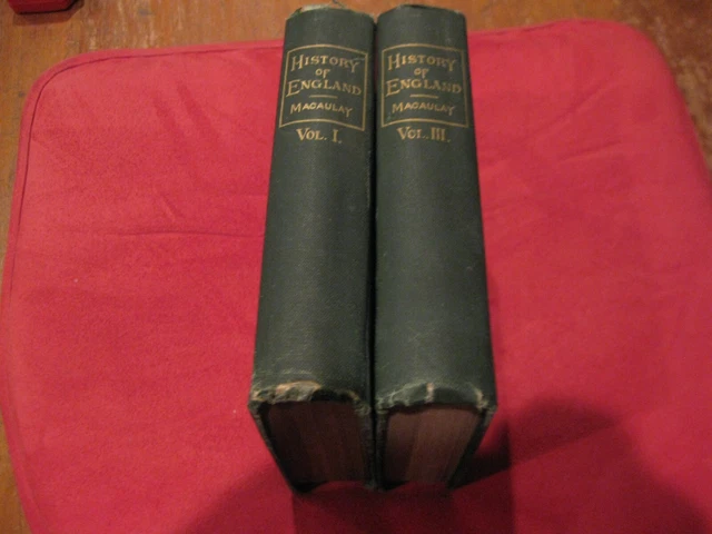 HISTOIRE DE L'ANGLETERRE par Thomas Babington Macaulay 1887 - Vol 1 & 3