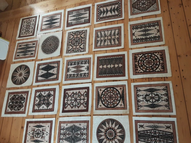 Huge Tapa Cloth Collection Tonga Tiki Bar Polynesien Südsee Ozeanien