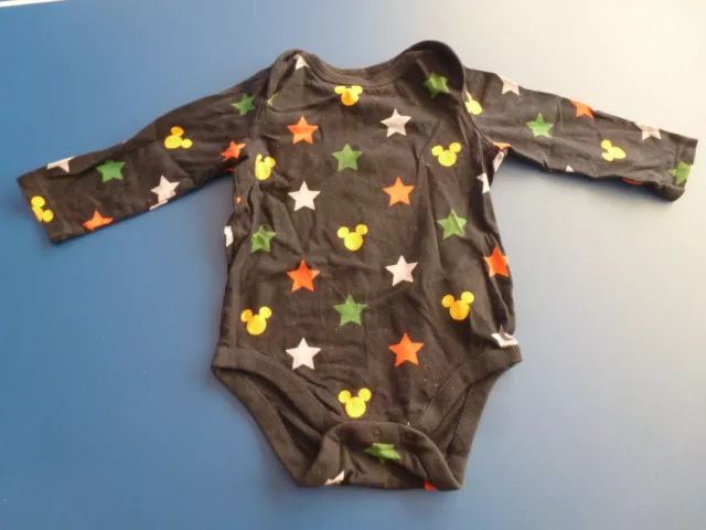 BabyGap blue 'Mickey + Star patterned' babygrow size 6-12 months