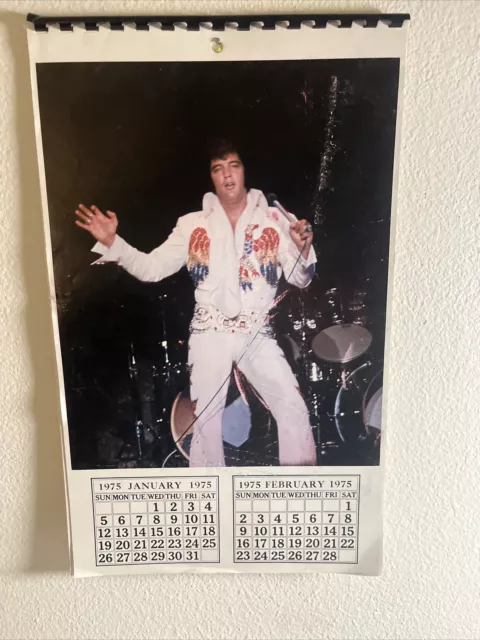Original 1975 Elvis Presley Memorabilia Calendar