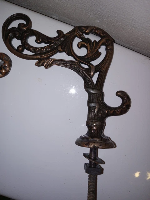 Vintage WALL HOOK HALL TREE  Cast Iron Victorian Ornate HEAVY