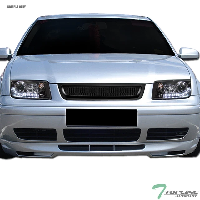 Topline For 1999-2005 Jetta Mk4 Aluminum Mesh Front Bumper Grille - Matte Black