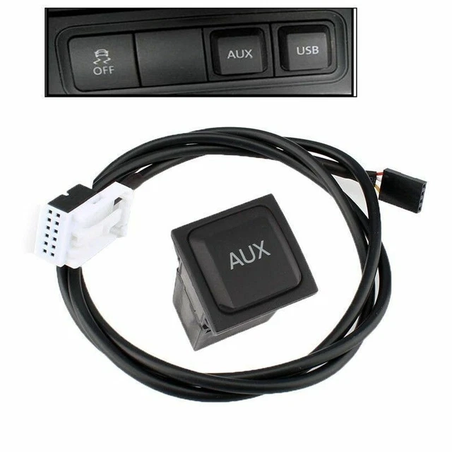 2pcs Voiture Auxiliaire Audio Interrupteur avec Câble Connecteur Pour for Golf R