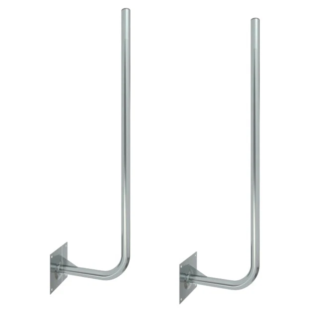 2x Support pour antenne Satellite 30cm /110 cm mât en Acier galvanisé