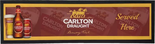 Carlton Draught Beer Bar Runner Mat Man Cave Fathers Day Birthday Garage Gift