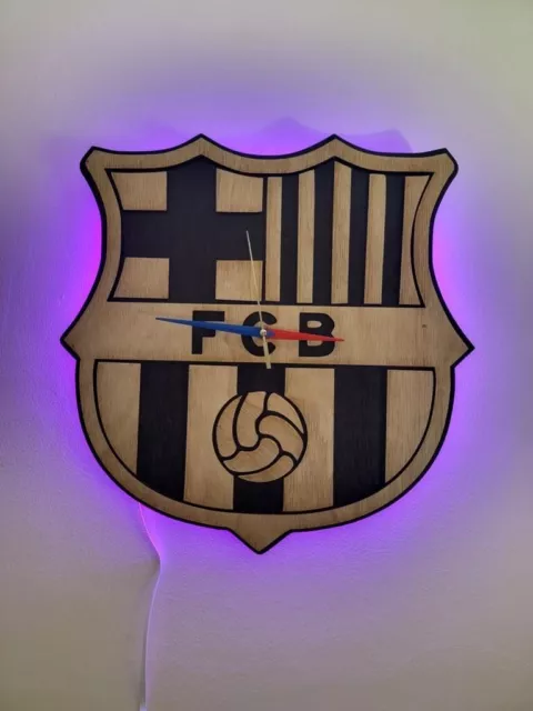 FC Barcelona RGB backlight handmade wall clock