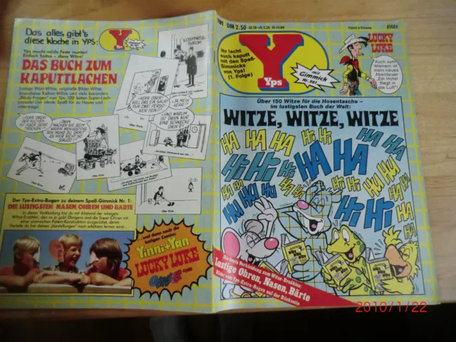 YPS***COMIC***HEFT***NR.201 + BASTELBOGEN ohne Gimmick Zustand 1-2