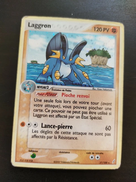 POKEMON CARD LAGGRON (Holo) 27/100 Played EX Gardiens Crystal Swampert french
